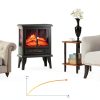 OYLUS Electric Fireplace Stove Heater Art Deco Black-5