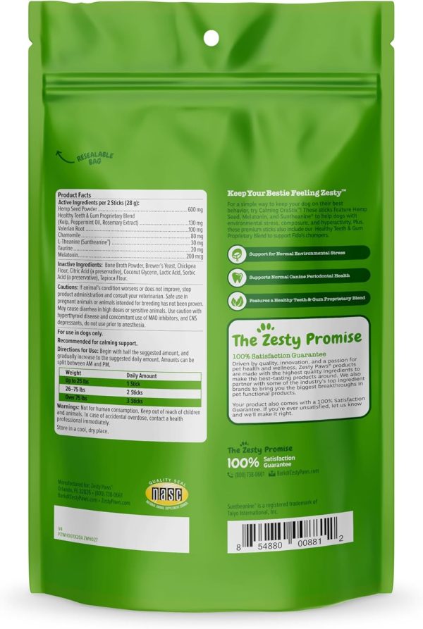 Zesty Paws Calming OraStix for Dogs-5