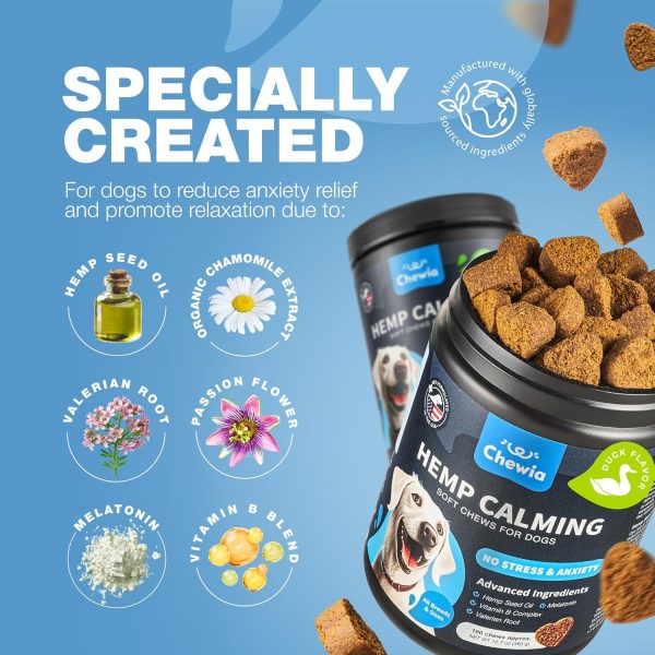 Chewia Dog Calming Chews Hemp Anxiety Relief Treats-5