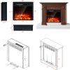 Giantex Electric Fireplace Modern Black Wall Mount-4