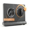 OYLUS Electric Fireplace Stove Heater Art Deco Black-3