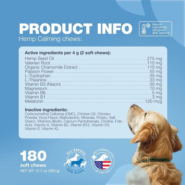 Chewia Dog Calming Chews Hemp Anxiety Relief Treats-7