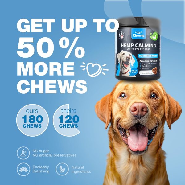 Chewia Dog Calming Chews Hemp Anxiety Relief Treats-6
