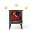 OYLUS Electric Fireplace Stove Heater Art Deco Black-6