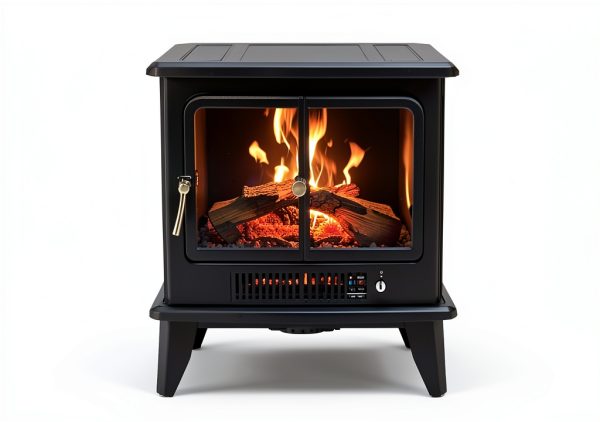OYLUS Electric Fireplace Stove Heater Art Deco Black-7