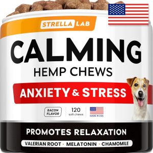 Hemp Calming Chews for Dogs Anxiety Relief by StrellaLab-0