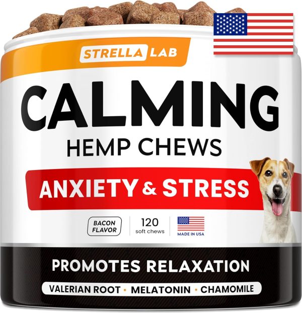 Hemp Calming Chews for Dogs Anxiety Relief by StrellaLab-0