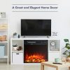 Giantex Electric Fireplace Modern Black Wall Mount-3