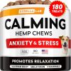 StrellaLab Dog Calming Chews Hemp Melatonin 180Ct Bacon-0