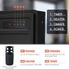 Giantex Electric Fireplace Modern Black Wall Mount-5