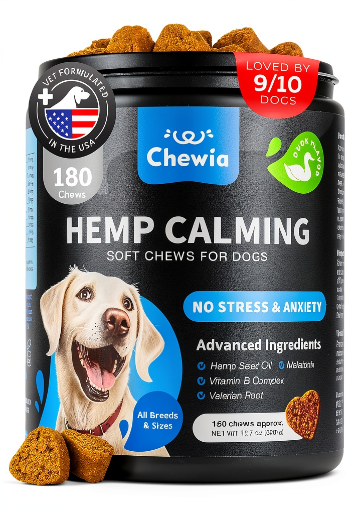 Chewia Calming Chews for Dogs in packaging