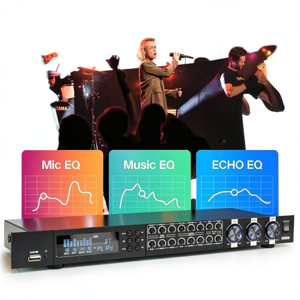 JCANOL Metal KTV Reverb Processor LCD Display-2