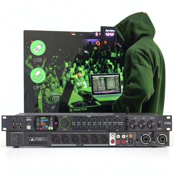 Jcanol KT900 Metal Digital Reverb Processor-3