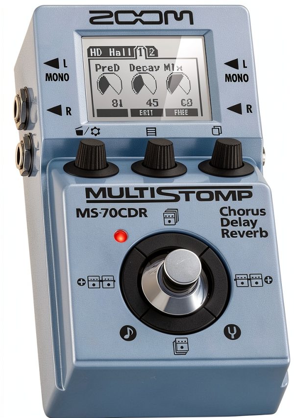 Zoom ZMS70CDR Guitar Multi-Effects Processor with LCD USB and Battery-0