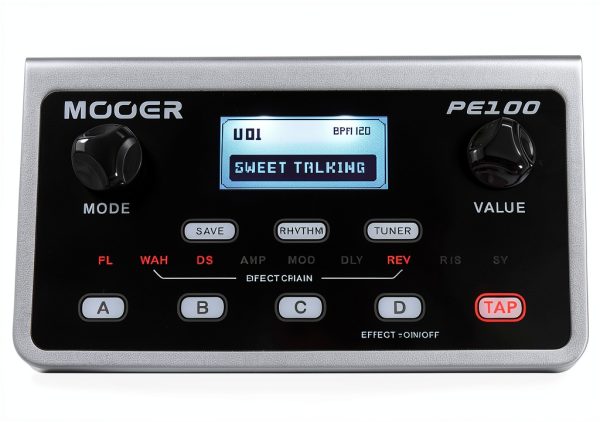 Guitar Multi-Effects Processor PE100 Black USB-0