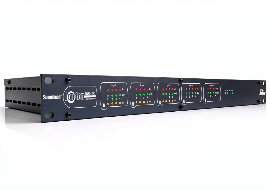 Installing BSS BLU-100 1U Rack Mount Signal Processor Black Aluminum 12x8 on a wooden desk