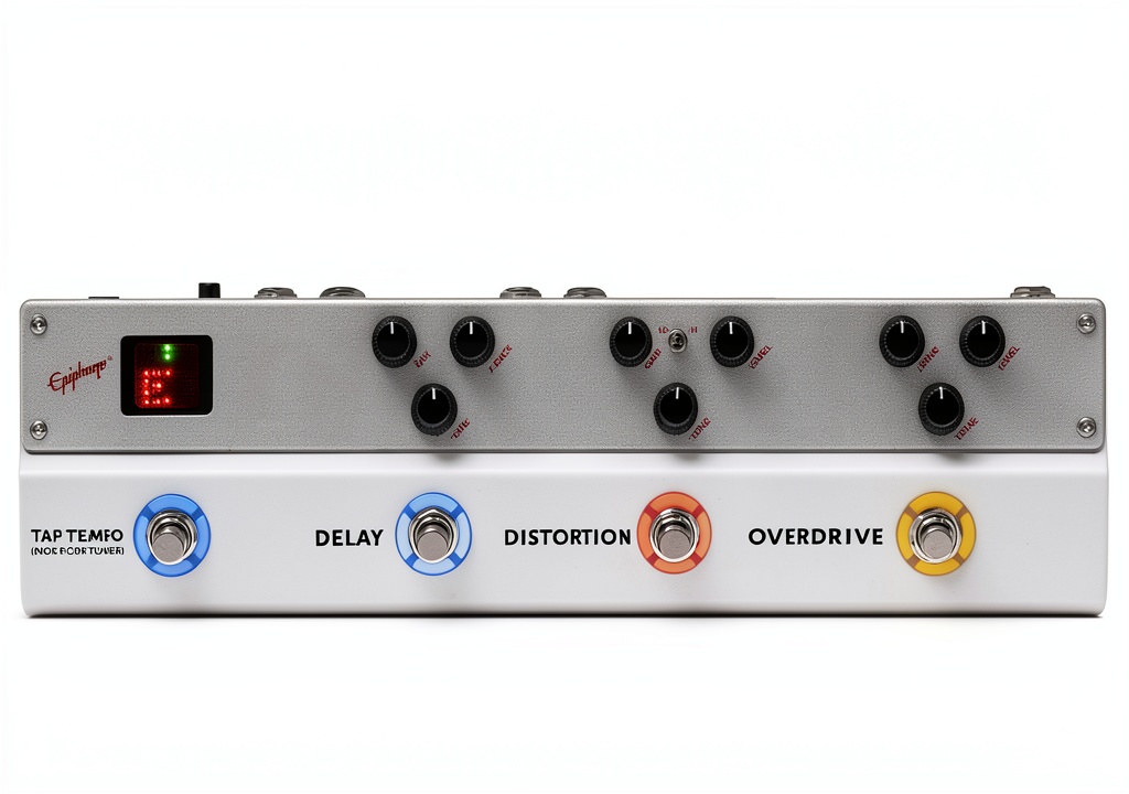 Guitarist using ES1PPMFX on a pedalboard