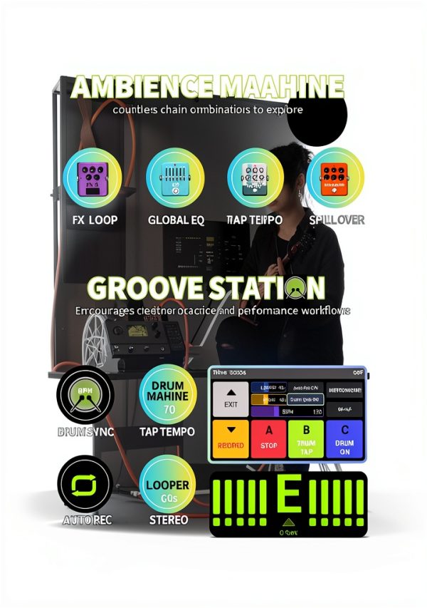 GE200 Pro Multi-Effects Pedal with Bluetooth 286 Effects-2