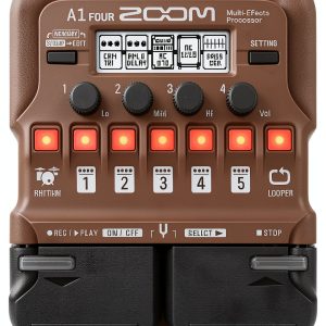 A1 FOUR Processor Pedal Black Acoustic Effects with Loop Recorder-0