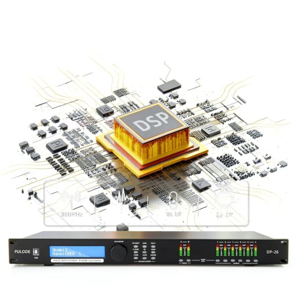 DP-26 Black 1U Rack-Mount Audio Processor with USB RS485 Interface-2