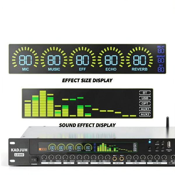 Kadjuh LD300 KTV Digital Pre-Stage Effector HD Screen Anti-Howling-1