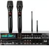 FX8-PRO Karaoke Audio Pre‑effector USB Mixer with LCD Screen Black-0
