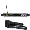 REV3900 Black Karaoke Dual‑Mic with Anti‑Howling and Bluetooth-5