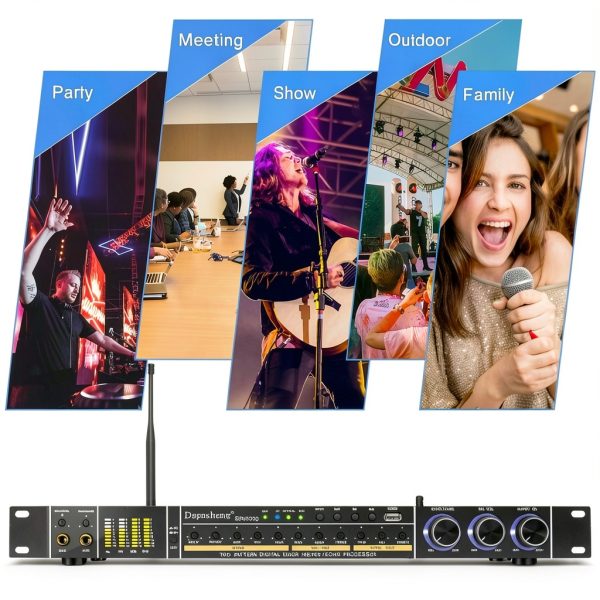 Dual Microphone Karaoke Processor REV3900-M Black Metal-3