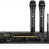 REV3900 Black Karaoke Dual‑Mic with Anti‑Howling and Bluetooth-0