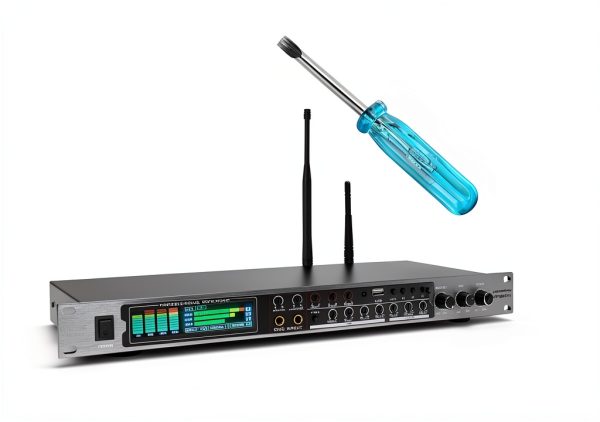 FX8-PRO Karaoke Audio Pre‑effector USB Mixer with LCD Screen Black-5