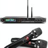 FX8-PRO Karaoke Audio Pre‑effector USB Mixer with LCD Screen Black-1