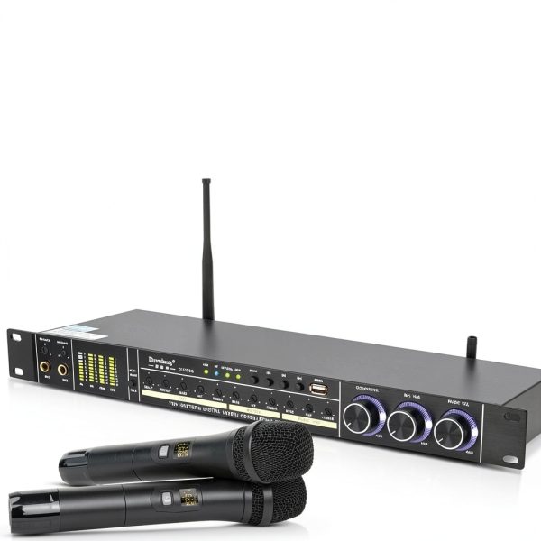REV3900 Black Karaoke Dual‑Mic with Anti‑Howling and Bluetooth-8
