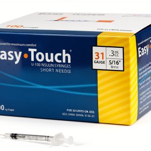 EasyTouch® U-100-31G Syringe Needle 5/16" 8mm 100pcs Steel-0
