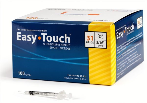 EasyTouch® U-100-31G Syringe Needle 5/16" 8mm 100pcs Steel-0