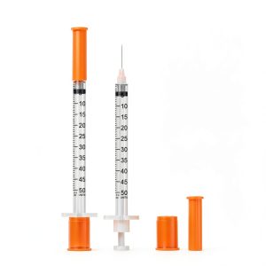 0.5ml Syringe with Needle,31G 0.5cc 5/16 Inch 8mm Needle and Syringe,Individually Wrapped,Pack of 30-0