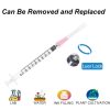 100pcs 1ml 29G 1/2 in for Disposable lab Utensils,Refilling Liquids | 1cc 29 ga 1/2 in Luer Lock Dispensing Industrial Scientific Accessories,Individually Packed ,Removable, Plastic-2
