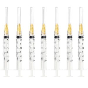 100pcs 3ml/cc 25G 1.5 inch (38mm) Industrial Scientific Accessories, Refilling Liquid, Individually Wrapped-0
