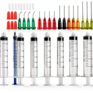 Glue Applicator Syringe with Blunt Tip Needle and Cap, for Liquid, Glue, Ink, Perfume, Lip Gloss Making-0