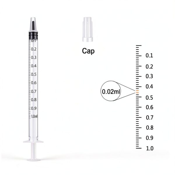 1ml Syringe Without Needle, 1ml Syringe for Liquids, Syringes for Scientific Labs, Measuring Liquids, Feeding Pets, 12 Pack Packaged-1