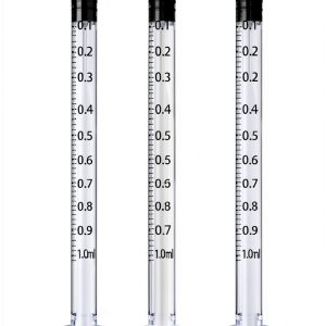 1ml Syringe HiMo Lab Supply with Cap - 3 Pack Precision Measurement-0