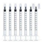 1ml Syringe Without Needle, 1ml Syringe for Liquids, Syringes for Scientific Labs, Measuring Liquids, Feeding Pets, 12 Pack Packaged-0