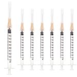 100pcs 1ml 25G x 5/8 inch Scientific Accessories, Refilling Liquids | 1cc 25g 5/8 inch 16mm Individually Wrapped, Lab Sample Injections, Disposable Luer Lock, Dispensing Supplies, Thick-0