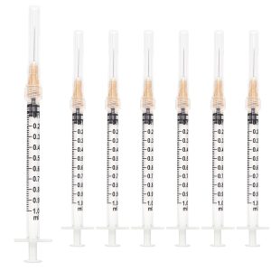 100pcs 1ml 25G x 5/8 inch Scientific Accessories, Refilling Liquids | 1cc 25g 5/8 inch 16mm Individually Wrapped, Lab Sample Injections, Disposable Luer Lock, Dispensing Supplies, Thick-0