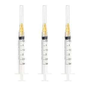 30pcs 3ml/cc 25G 1.5 inch (38mm) Luer Lock for Industrial Scientific Accessories, Refilling Liquid, Individually Wrapped-0