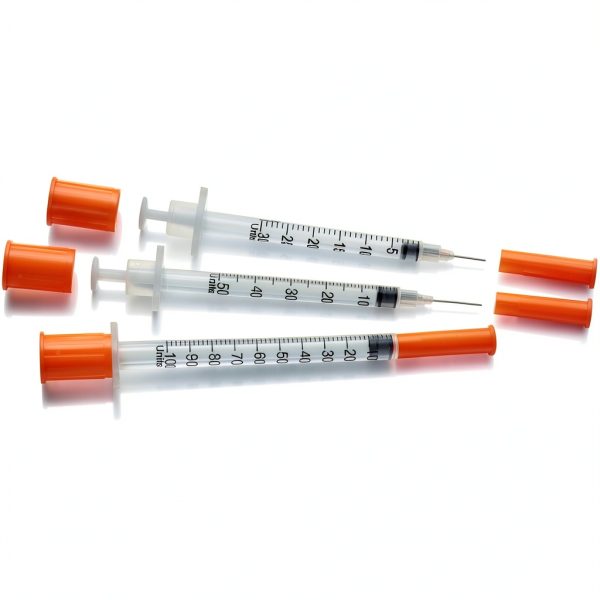 0.5ml Syringe with Needle,31G 0.5cc 5/16 Inch 8mm Needle and Syringe,Individually Wrapped,Pack of 30-4